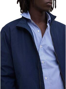 Jaqueta Ecoalf Pikes azul marinho para homem.