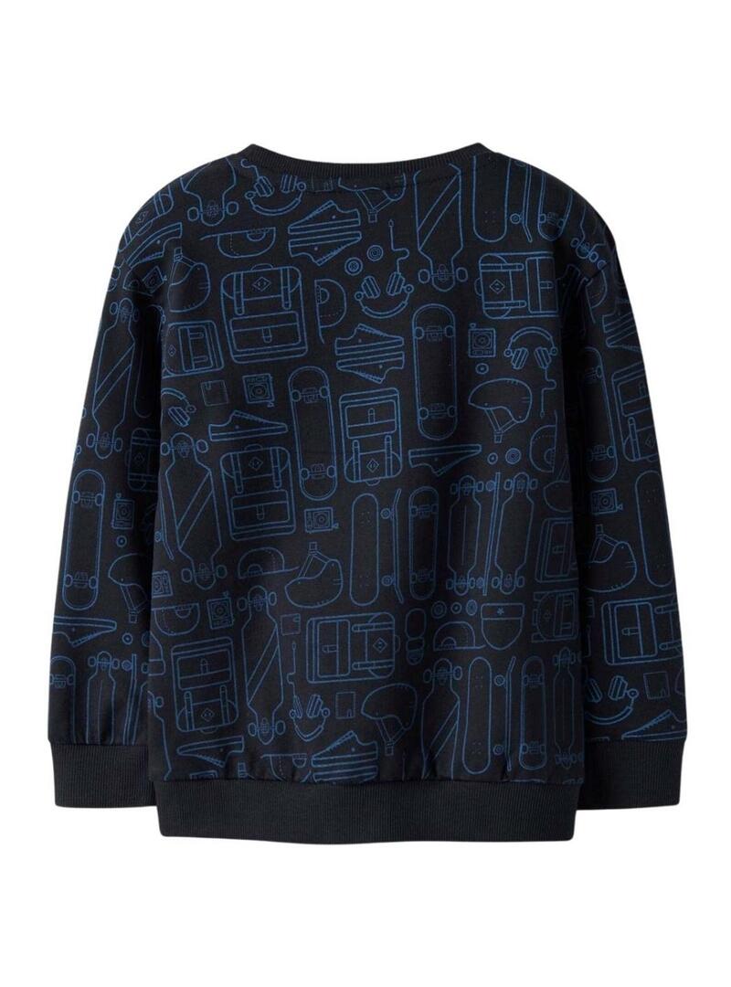 Moletom Name It skate azul marinho para menino