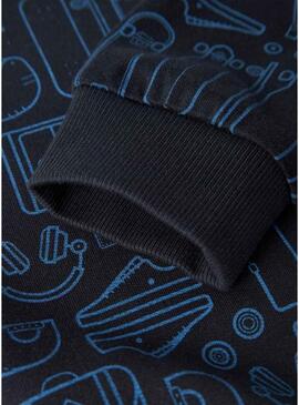 Moletom Name It skate azul marinho para menino