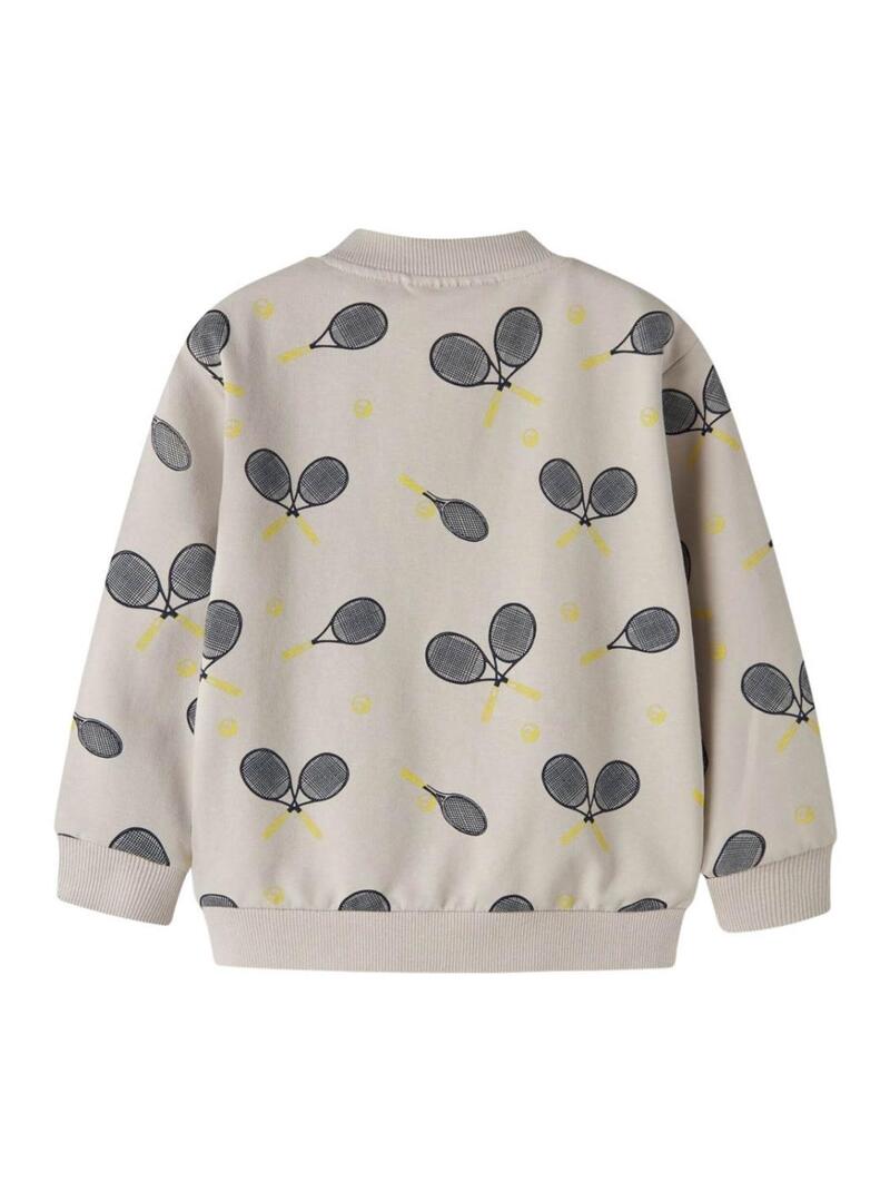 Jaqueta Name It raquetas de tênis cinza pedra para menino.