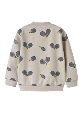 Jaqueta Name It raquetas de tênis cinza pedra para menino.