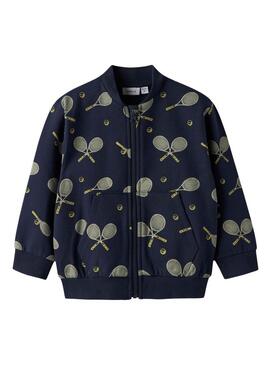 Casaco Name It raquetes de ténis azul marinho para criança.