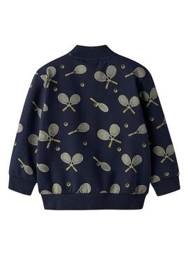 Casaco Name It raquetes de ténis azul marinho para criança.