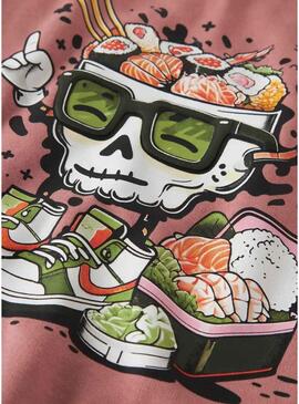 Moletom Name It estampado rosa para menino.