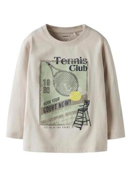 Camiseta Name It tênis bege para menino