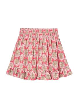 Saia estampada coral Mayoral para menina.