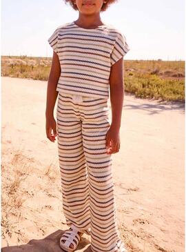 Calças listradas estampadas da Mayoral para menina.