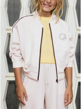 Jaqueta esportiva Mayoral bege para menina.