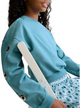 Blusa Mayoral com botões azuis para meninas