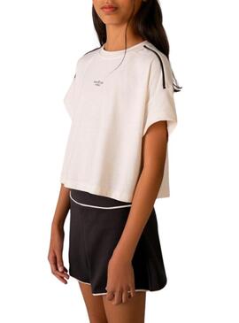 Conjunto esportivo Mayoral bege e preto para menina