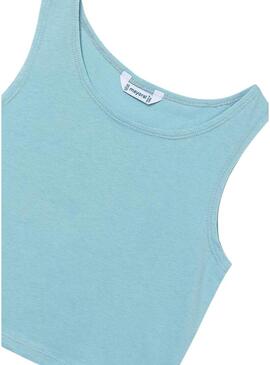 Camisola Mayoral em malha fina azul céu para menina