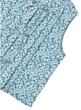 Top estampado azul para menina da marca Mayoral.