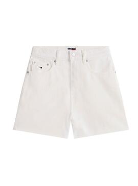 Shorts Tommy Jeans Mom branco para mulher