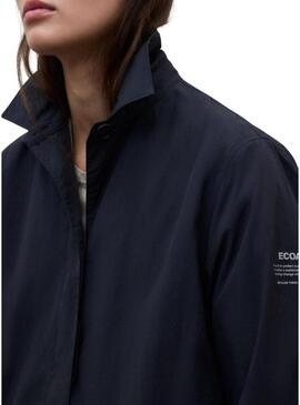 Trench coat Ecoalf Packable Verne azul marino para mujer