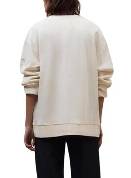 Moletom Ecoalf Ankara bege para mulher.