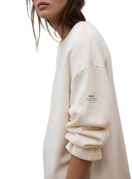 Moletom Ecoalf Ankara bege para mulher.