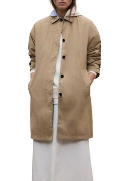 Trench coat Ecoalf Packable Verne em tostado para mulher.