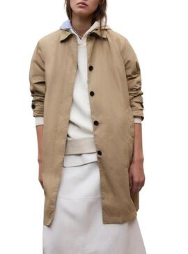 Trench coat Ecoalf Packable Verne em tostado para mulher.