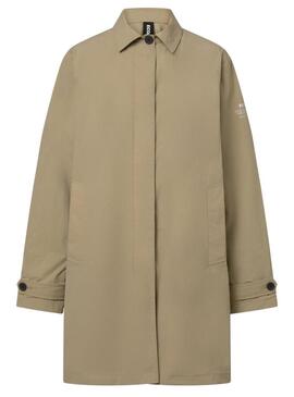 Trench coat Ecoalf Packable Verne em tostado para mulher.
