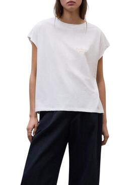 Camiseta Ecoalf Namur branca para mulher.