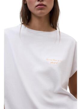Camiseta Ecoalf Namur branca para mulher.