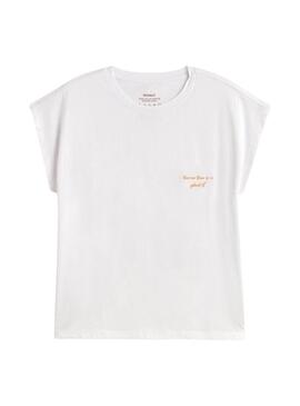Camiseta Ecoalf Namur branca para mulher.