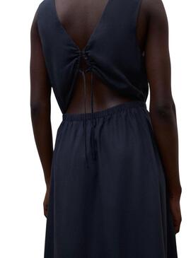 Vestido Ecoalf Vittoria azul marino para mulher