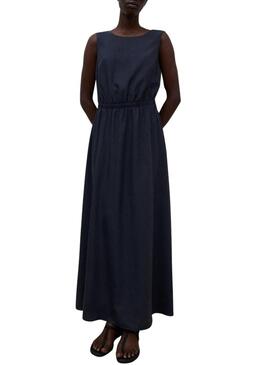 Vestido Ecoalf Vittoria azul marino para mulher