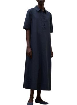 Vestido Ecoalf Martina azul marinho para mulher