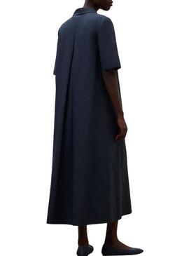 Vestido Ecoalf Martina azul marinho para mulher