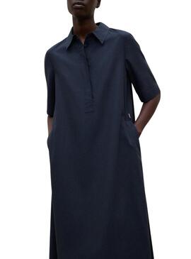 Vestido Ecoalf Martina azul marinho para mulher