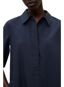 Vestido Ecoalf Martina azul marinho para mulher