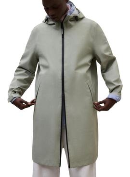 Capa de chuva Ecoalf Neve verde para mulher.