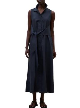 Vestido Ecoalf Chiara azul marinho para mulher