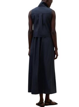 Vestido Ecoalf Chiara azul marinho para mulher