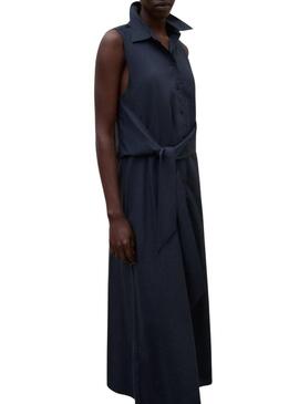 Vestido Ecoalf Chiara azul marinho para mulher