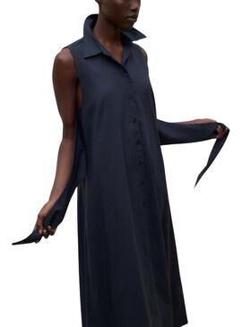 Vestido Ecoalf Chiara azul marinho para mulher