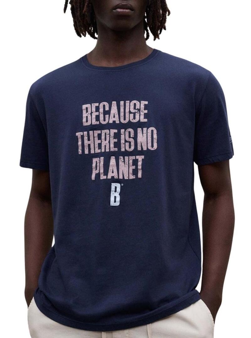 Camisa Ecoalf Min marinho para homem