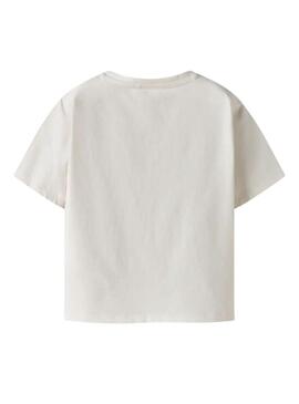 Camiseta Name It estampada animal print cru para menina