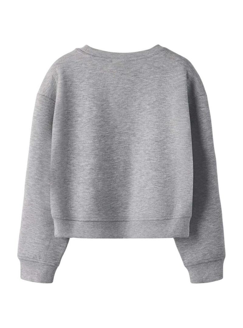 Moletom Name It Lucky cinza para menina