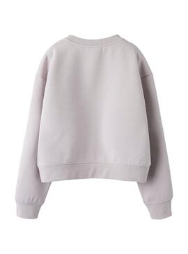 Moletom Name It fearless bege para meninas