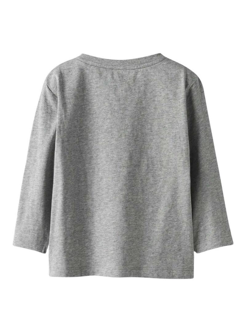 Camiseta Name It tigres tenis cinza para menino.