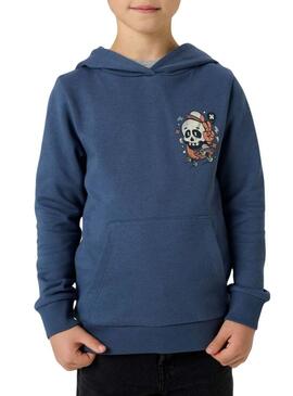 Moletom Name It com capuz caveira azul para criança.