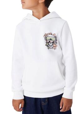 Moletom Name It com capuz caveira cru para menino.