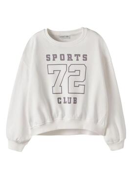 Moletom Name It Sports Club 72 cru para menina.