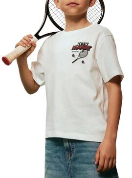 Camiseta Name It ténis academia bege para menino.