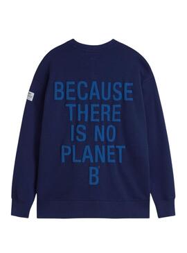 Camisola Ecoalf Storm azul para mulher.