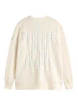 Moletom Ecoalf Storm bege para mulher