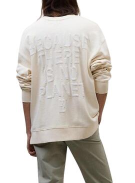 Moletom Ecoalf Storm bege para mulher