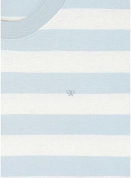 Camiseta Silbon listras azul e branco para homem